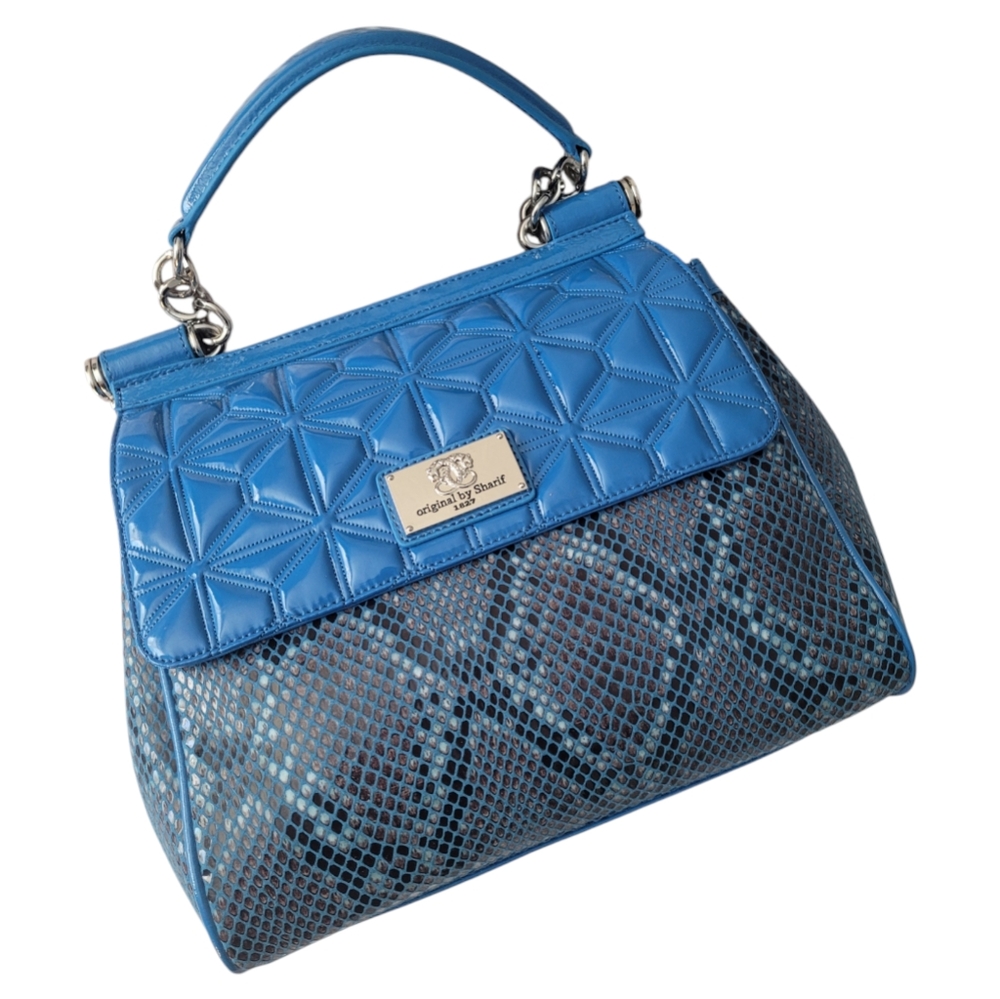 Original By Sharif 1827 Women’s HandBag, Leather, Blue‎ NWOT